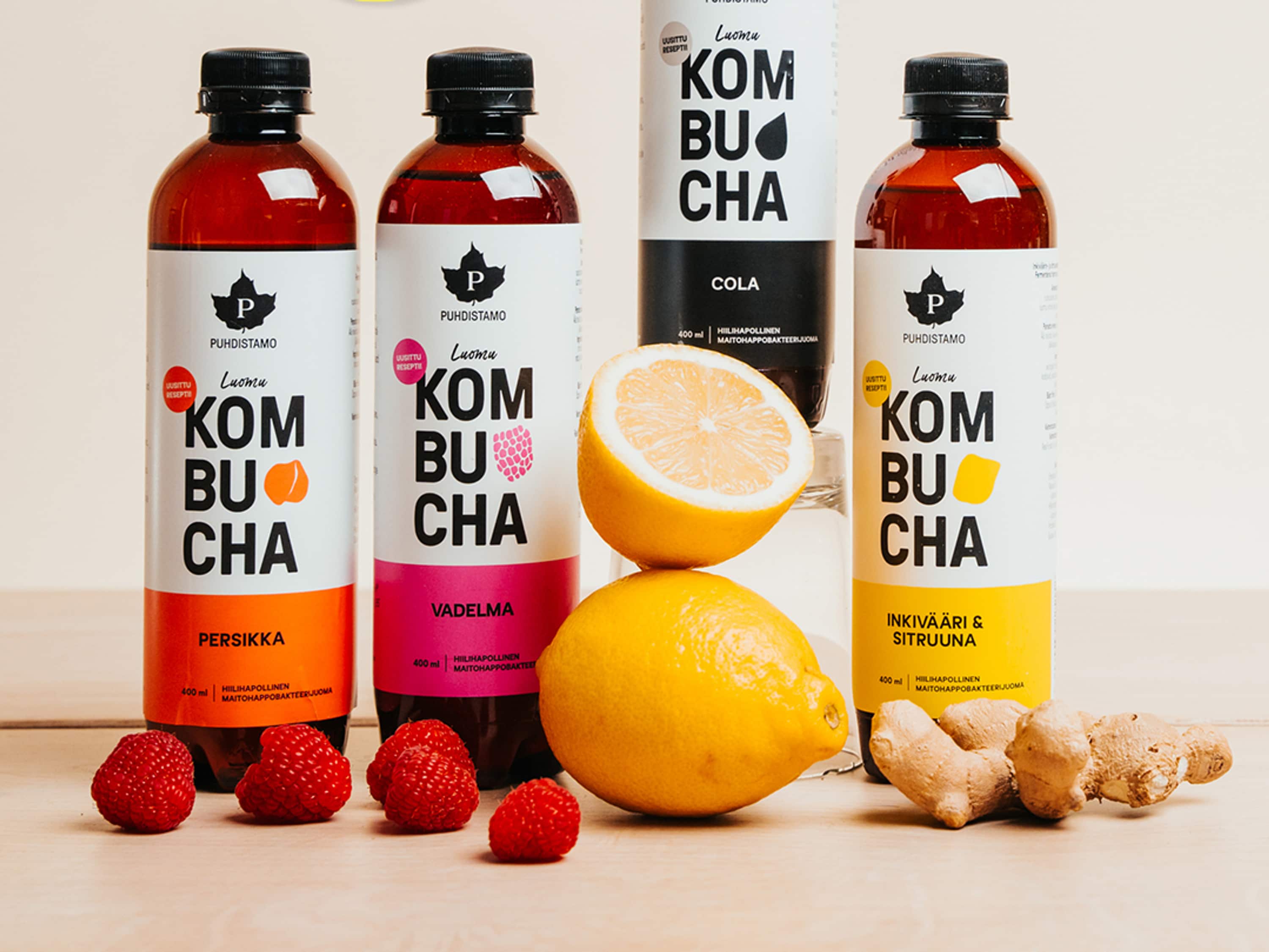 2 Kombucha drinks for 5 € 