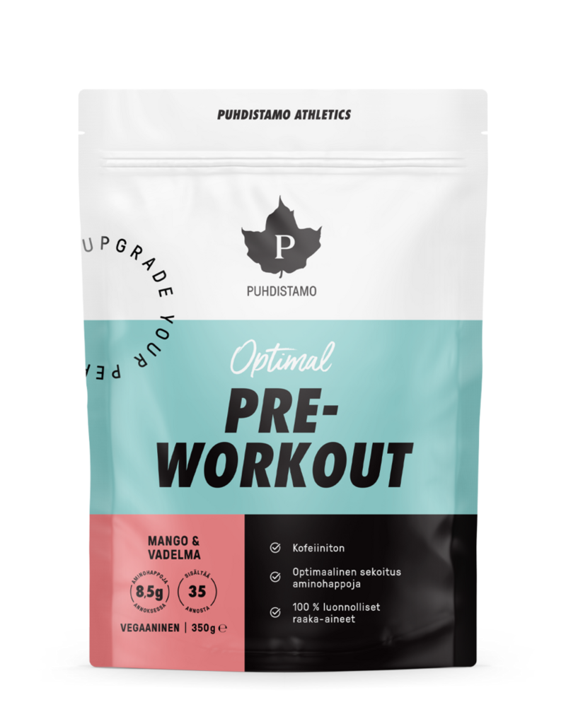 Puhdistamo Preworkout - Mango & Vadelma 350 g
