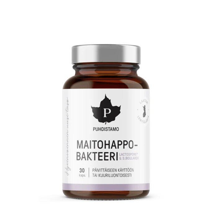 Puhdistamo Maitohappobakteeri - Lactospore & Boulardii 30 kaps