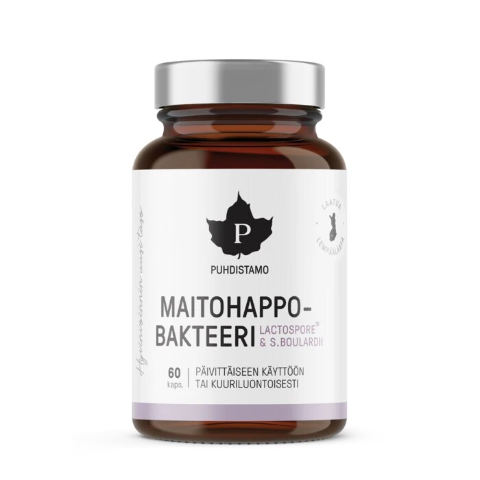 Puhdistamo Maitohappobakteeri - Lactospore & Boulardii 60 kaps