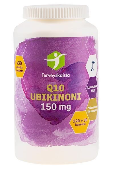 Ubikinoni 150 mg +30 kaps. kaupan päälle!
