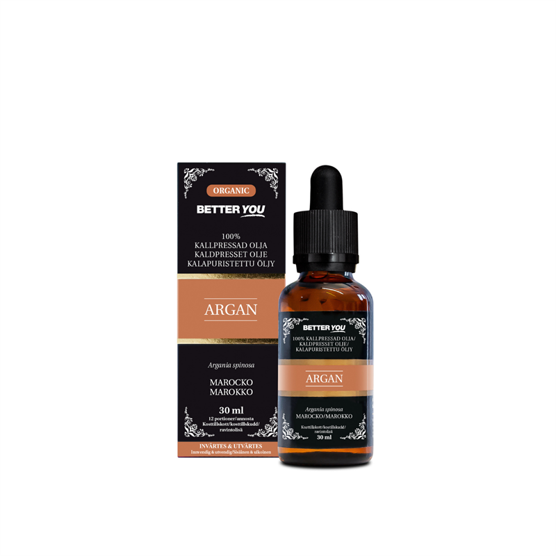 Better You Luomu kylmäpuristettu arganöljy - 30 ml