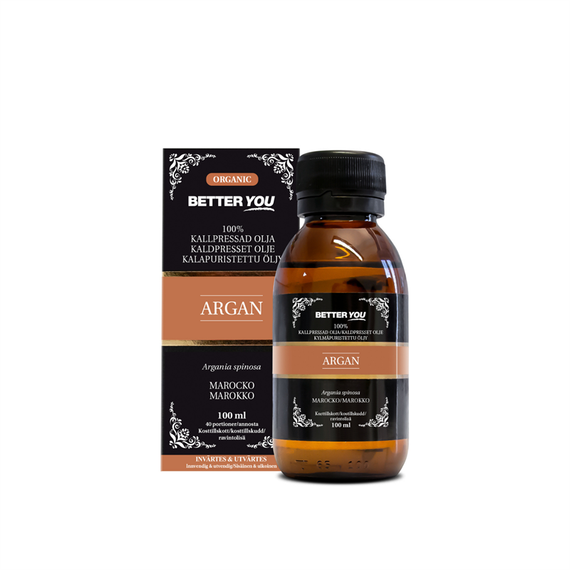 Better You Luomu kylmäpuristettu arganöljy -100 ml