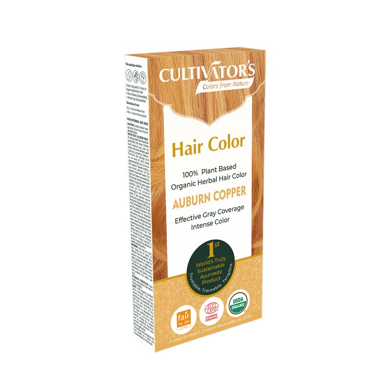 Cultivator's Organic Herbal Hair Color Hiusväri, Auburn Copper