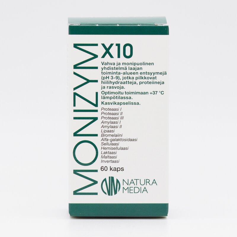Monizym X10, ravintolisä ruuansulatukseen