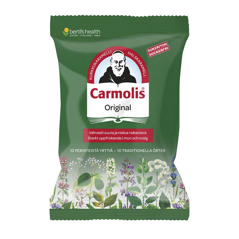 Carmolis Sokeriton Kurkkukaramelli 75 g