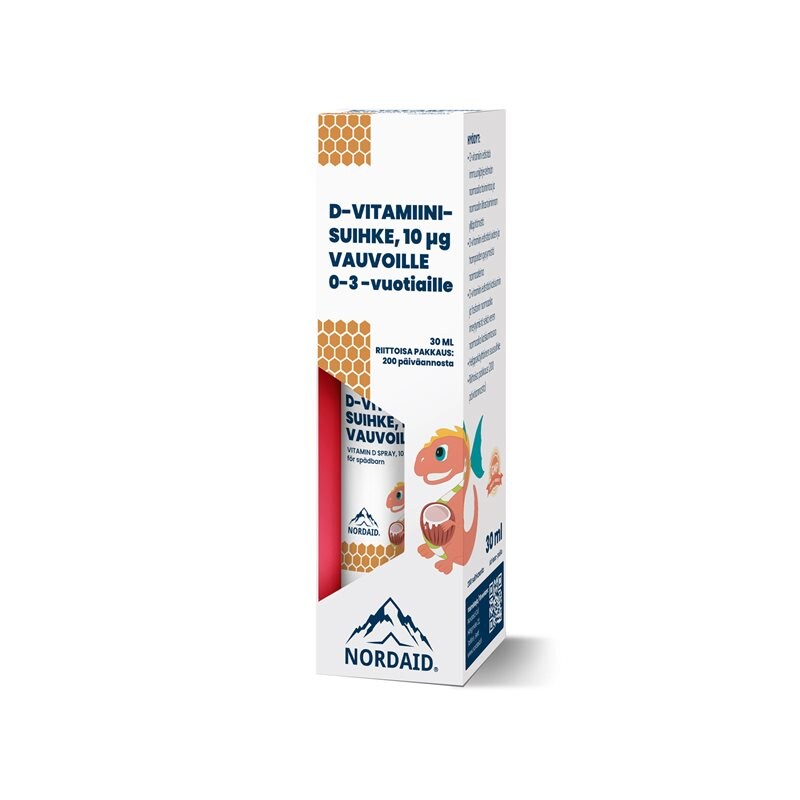 Nordaid D-vitamiinisuihke vauvoille (0-3 -vuotiaille)