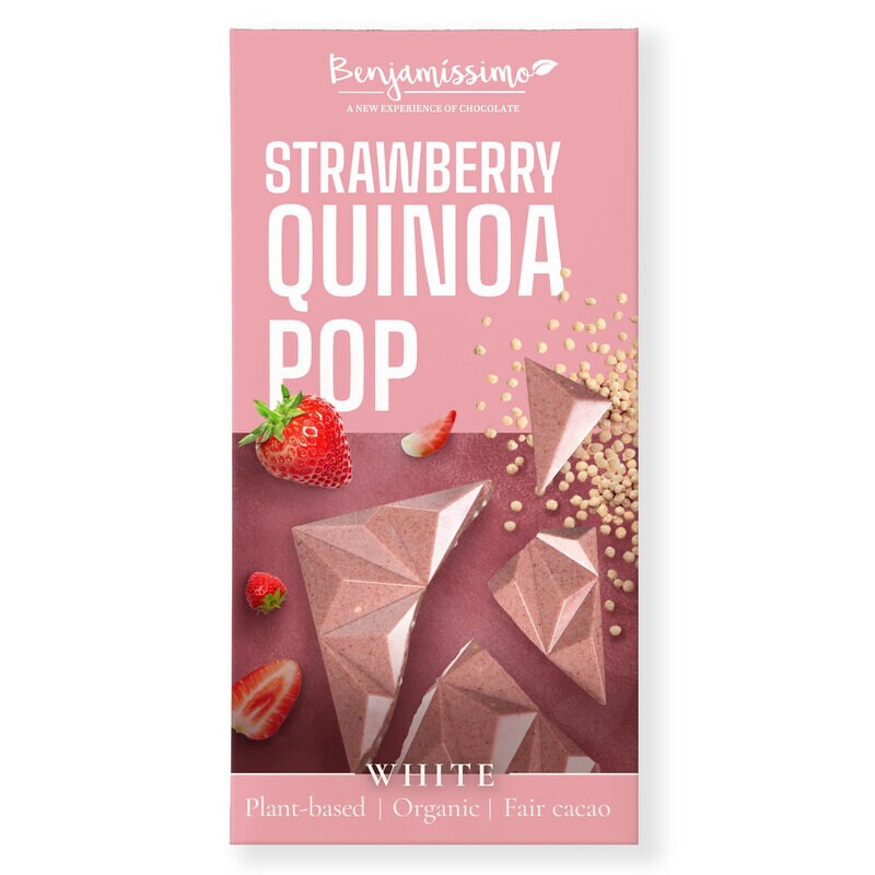 Suklaa Valkoinen Mansikka & Paahdettu Kvinoa