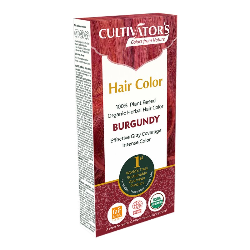 Cultivator's Plant Based Organic Herbal Hair Color Burgundy