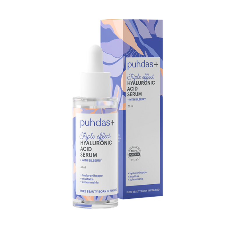 Puhdas+ Hyaluronic Acid Serum+Mustikka 30ml