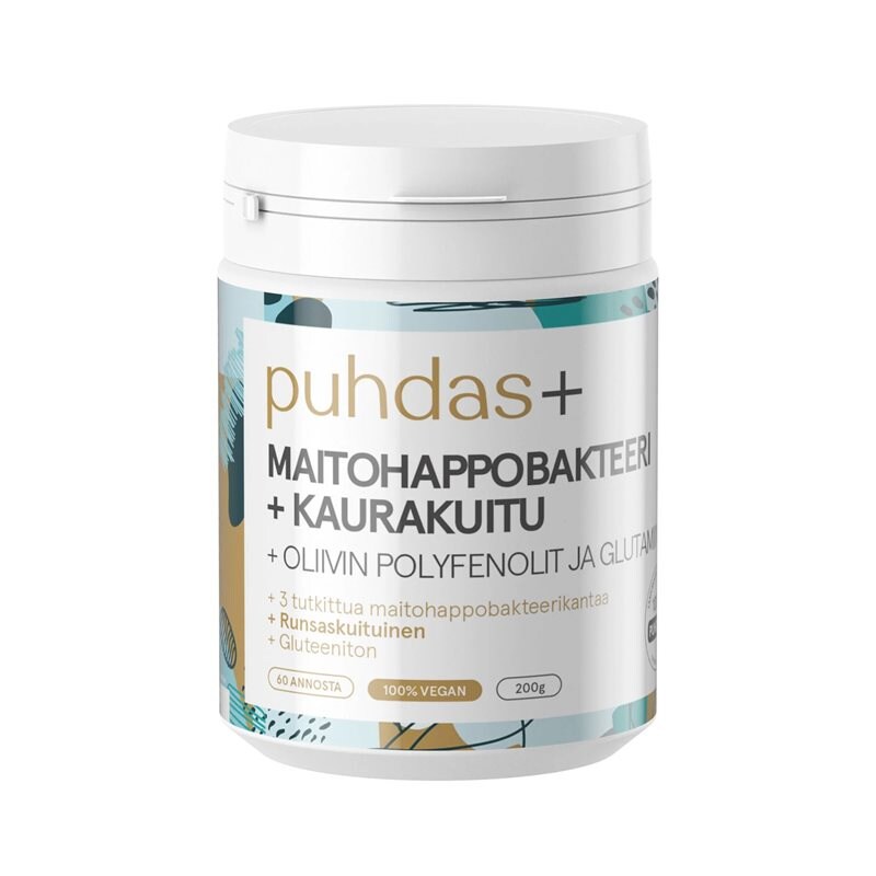 Puhdas+ Maitohappobakteeri +Kaurakuitu +Oliivin