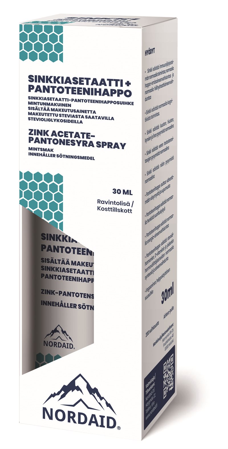 Nordaid Sinkkiasetaattisuihke 30 ml