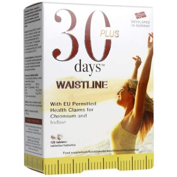 30 Days Plus Waistline 120tabl painonhallinnan tueksi