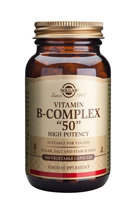 Solgar B-Complex 50 B-vitamiinivalmiste