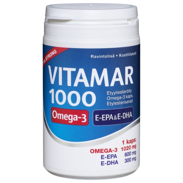 Vitamar 1000 kalaöljy, omega-3 valmiste 100 kaps