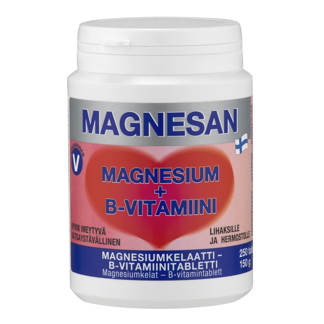 Magnesan+B magnesiumkelaatti – B-vitamiinitabletti