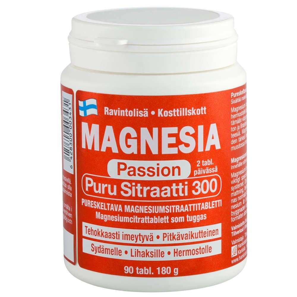 Magnesia Passion Puru Sitraatti 300, 90 tab