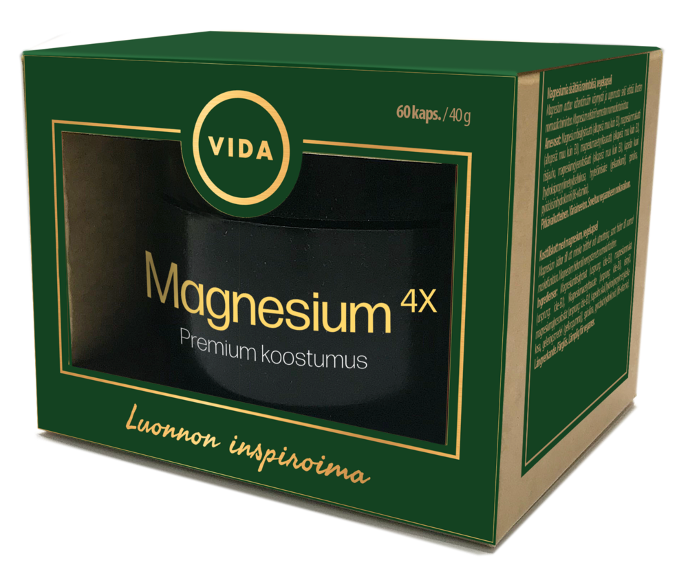 Vida Kuulas Magnesium 4X 60 kaps PARASTA ENNEN 30.9.2022