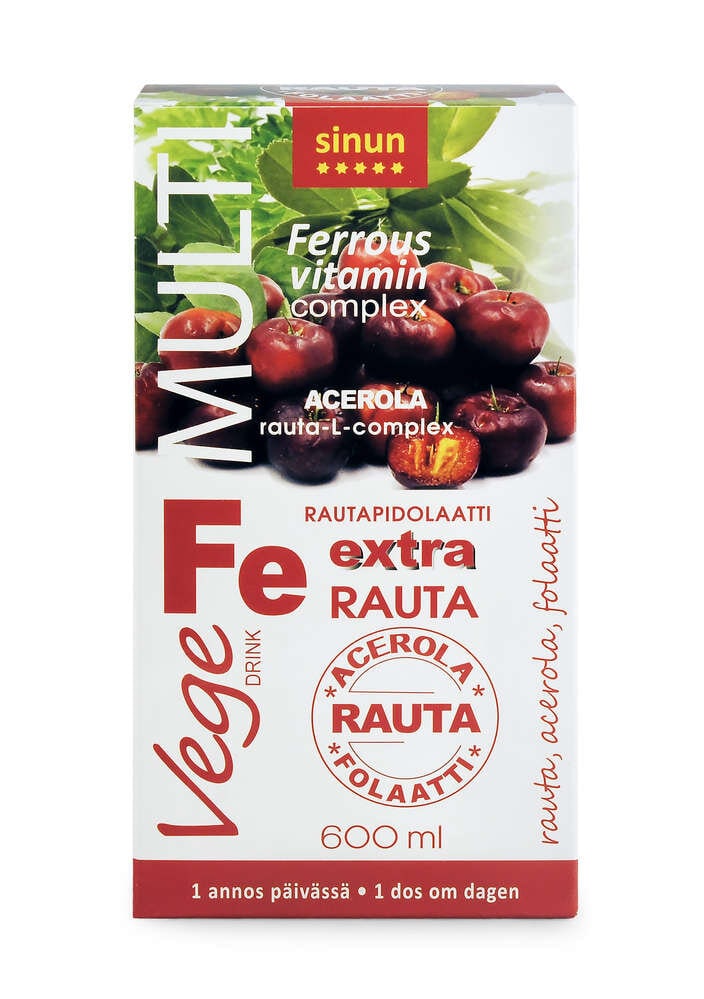 Vege Rautapidolaatti + Acerola 600 ml