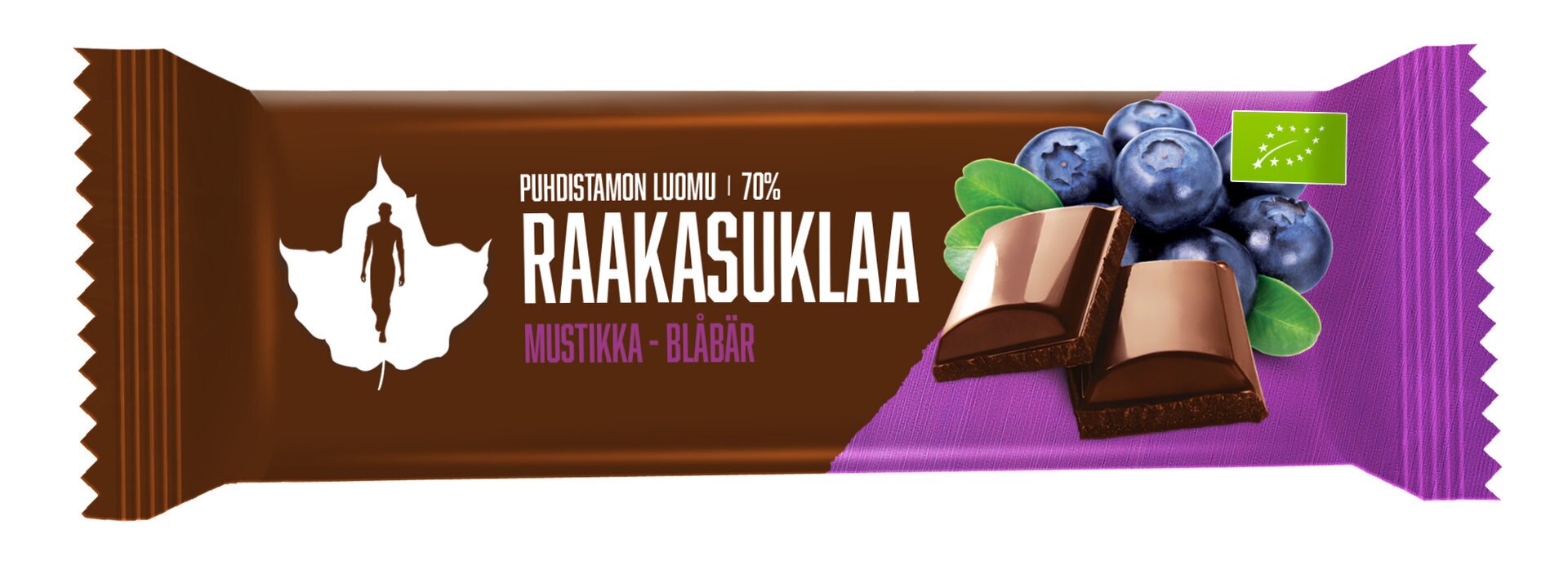 Puhdistamo Raakasuklaapatukka Mustikka, luomu PARASTA ENNEN 1.9.2022