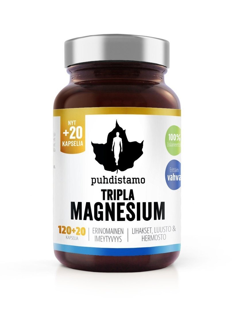 Puhdistamo Tripla Magnesium 120 + 20 kaps