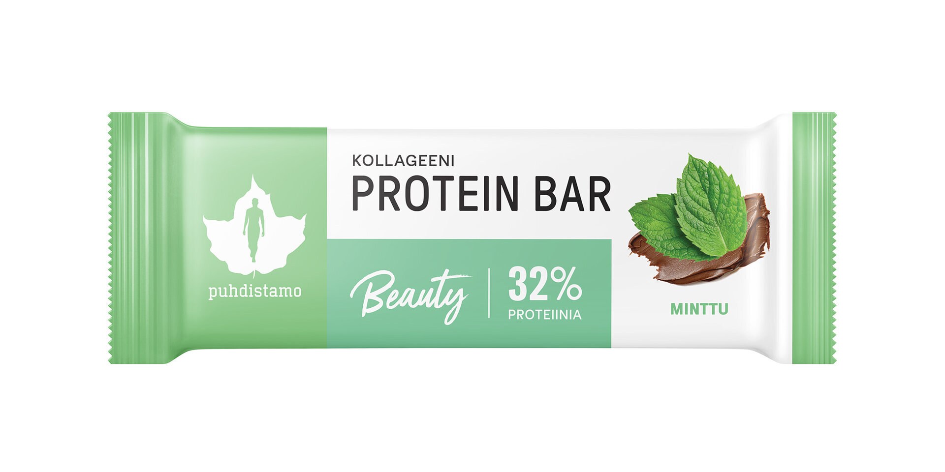 Puhdistamo Kollageeni Protein Bar, Minttu