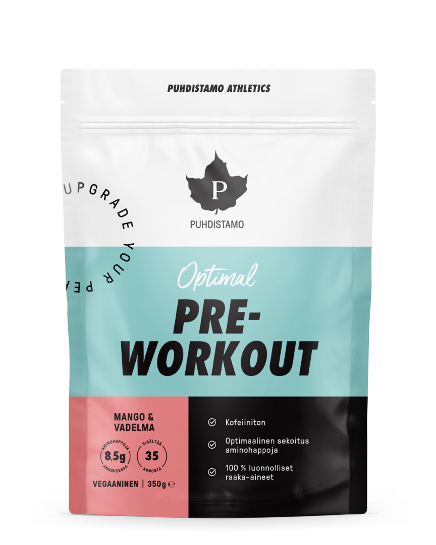 Puhdistamo Preworkout - Mango & Vadelma 350 g