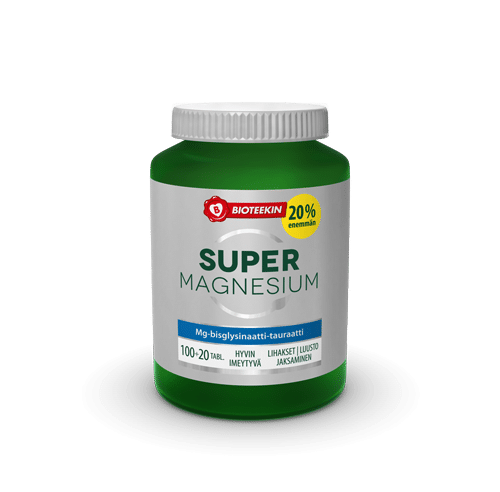 Bioteekin Super Magnesium Bonuspakkaus 120 tabl