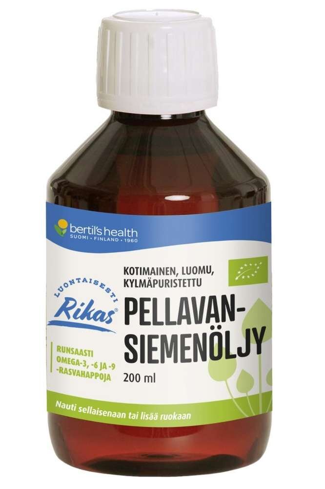 Rikas Luomu Pellavansiemenöljy 200 ml