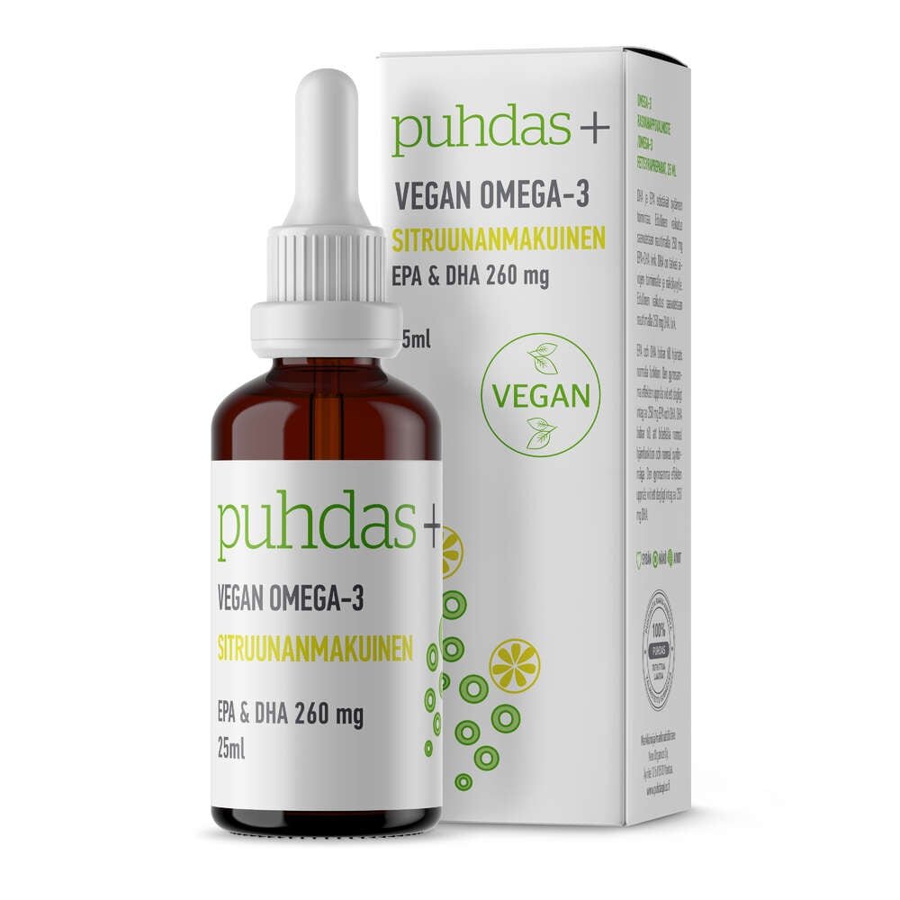 Puhdas+ Vegan Omega-3, Sitruunanmakuinen