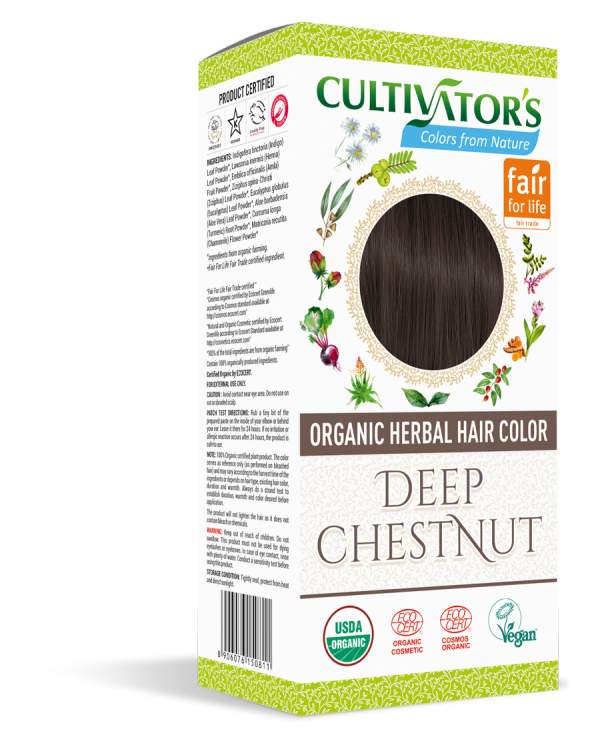 Cultivator's Organic Herbal Hair Color Hiusväri, Deep Chestnut