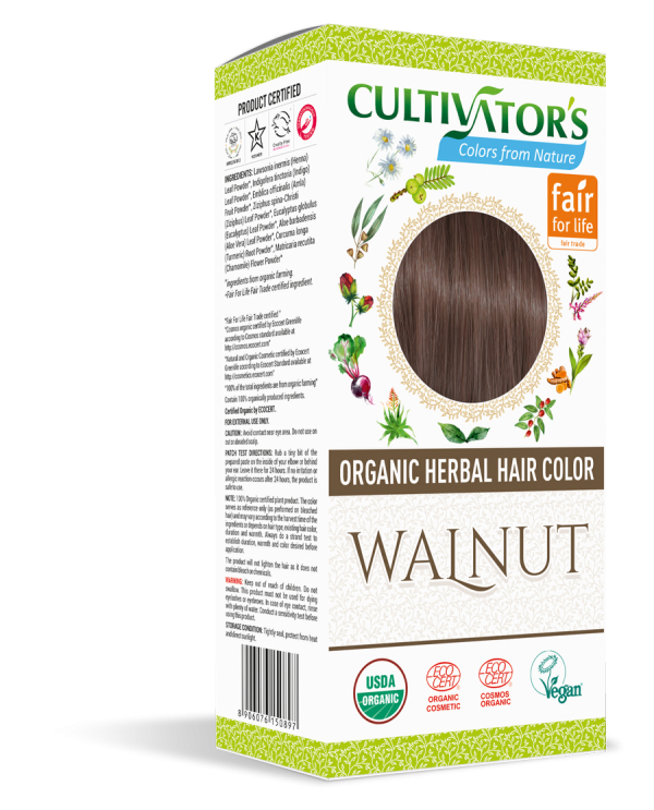 Cultivator's Organic Herbal Hair Color Hiusväri, Walnut
