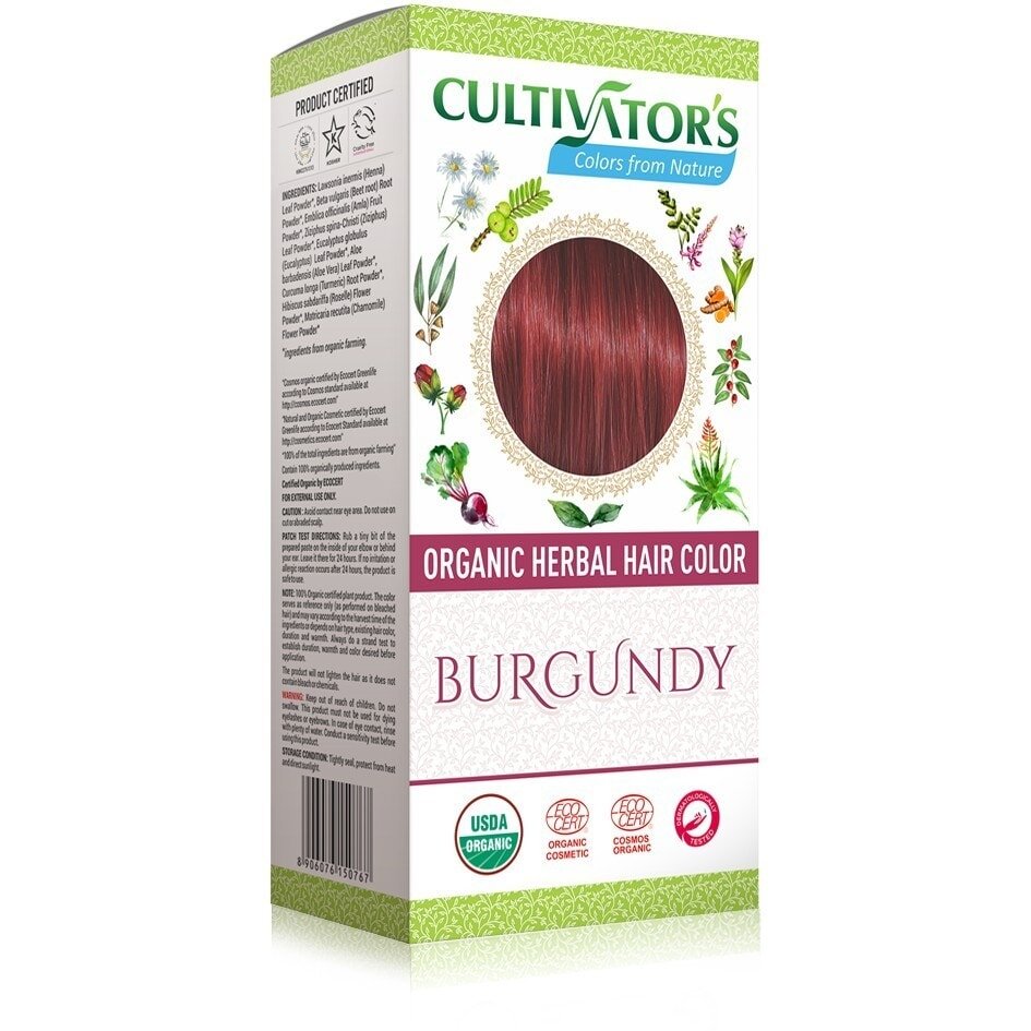 Cultivator's Organic Herbal Hair Color Hiusväri, Burgundy