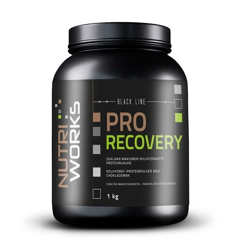 Nutri Works Pro Recovery, hiilihydraatti-proteiinijauhe 1 kg