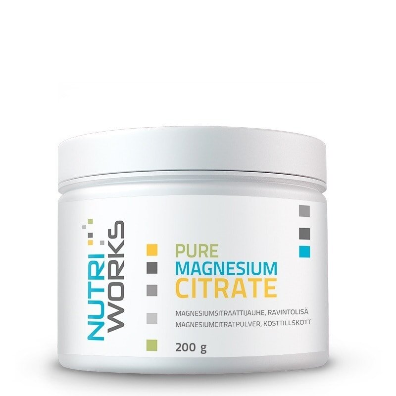 Nutri Works Pure Magnesium Citrate, magnesiumsitraattijauhe 200g
