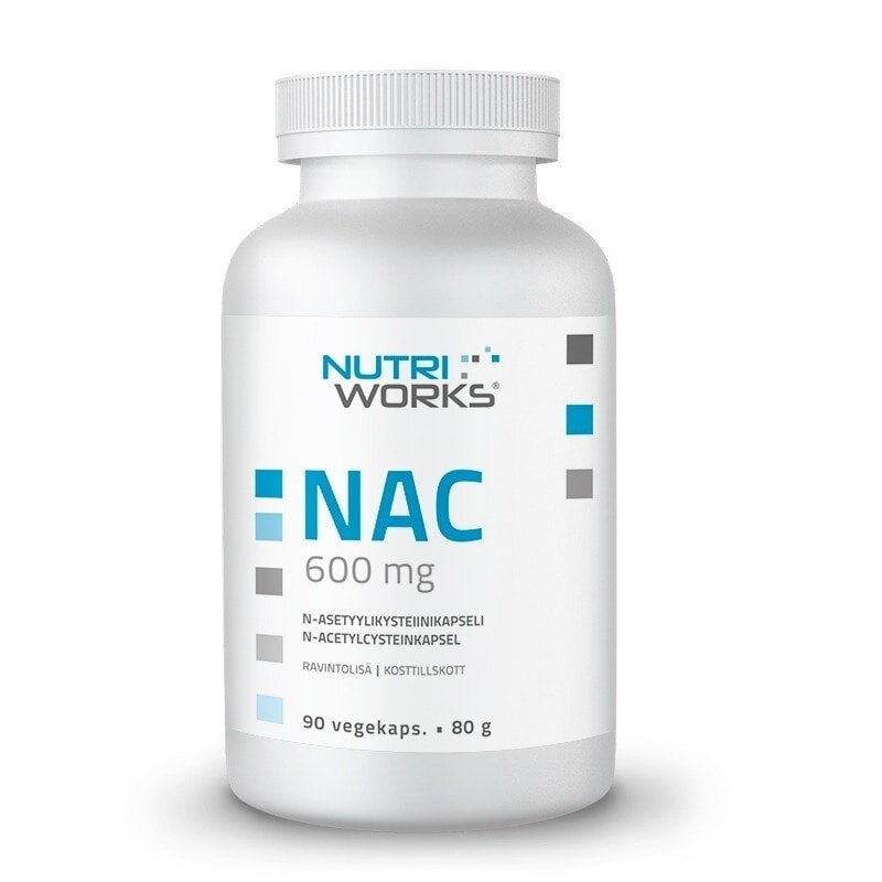Nutri Works NAC 600mg, 90 kaps, vegekapseli