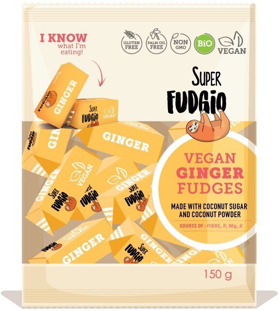 Super Fudgio Inkivääritoffee, luomu 150G 