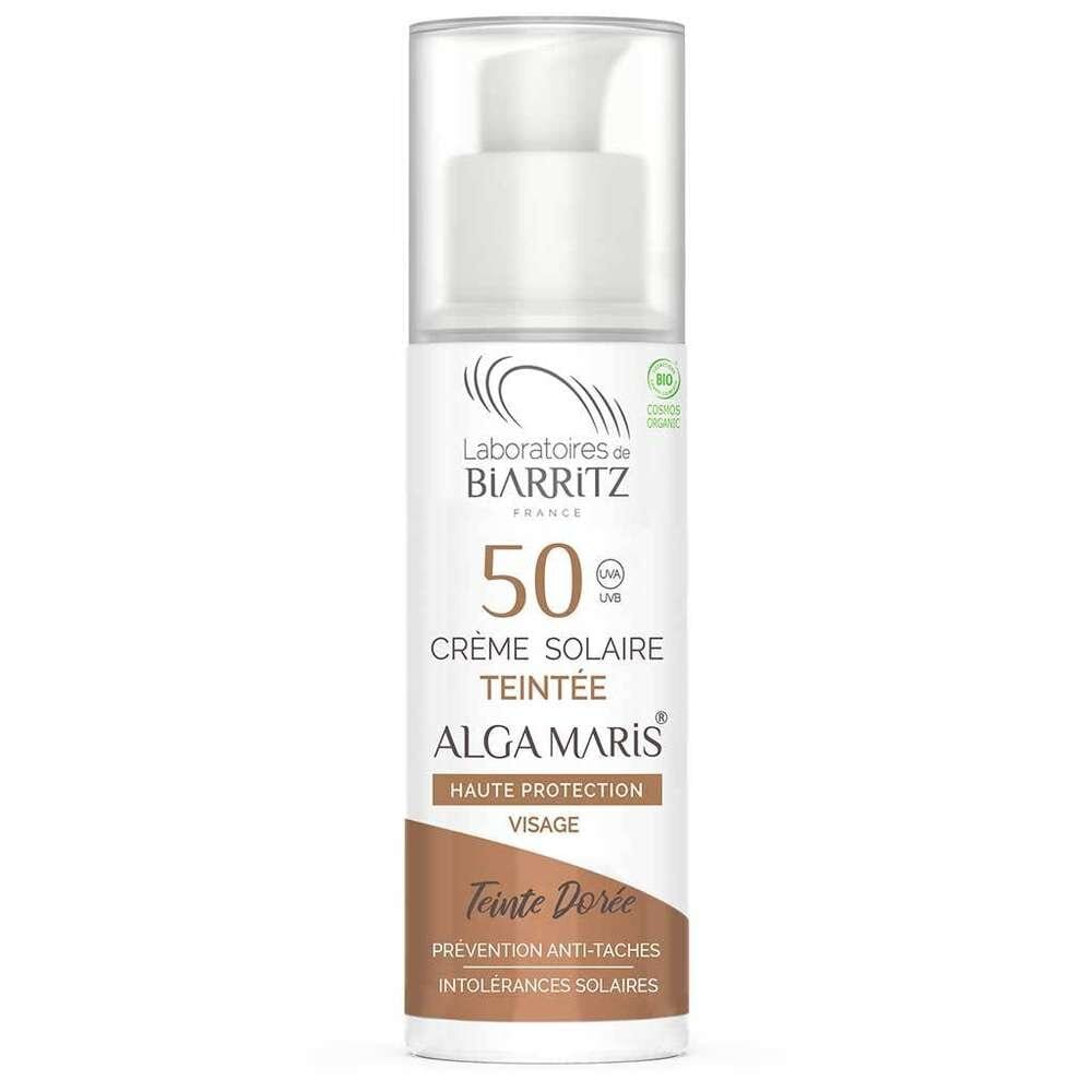 Alga Maris Sävyttävä Aurinkovoide Kasvoille SPF50  -Golden