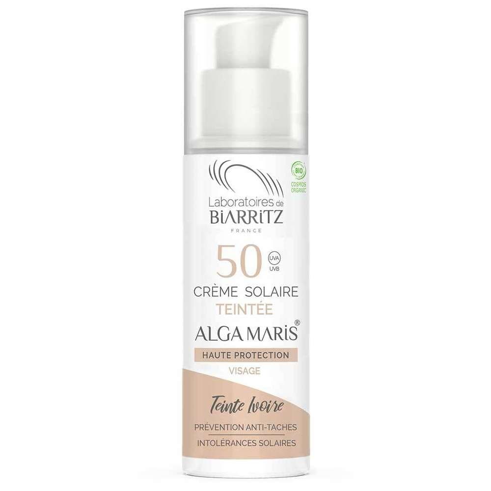 Alga Maris Sävyttävä Aurinkovoide Kasvoille SPF50  -Ivory