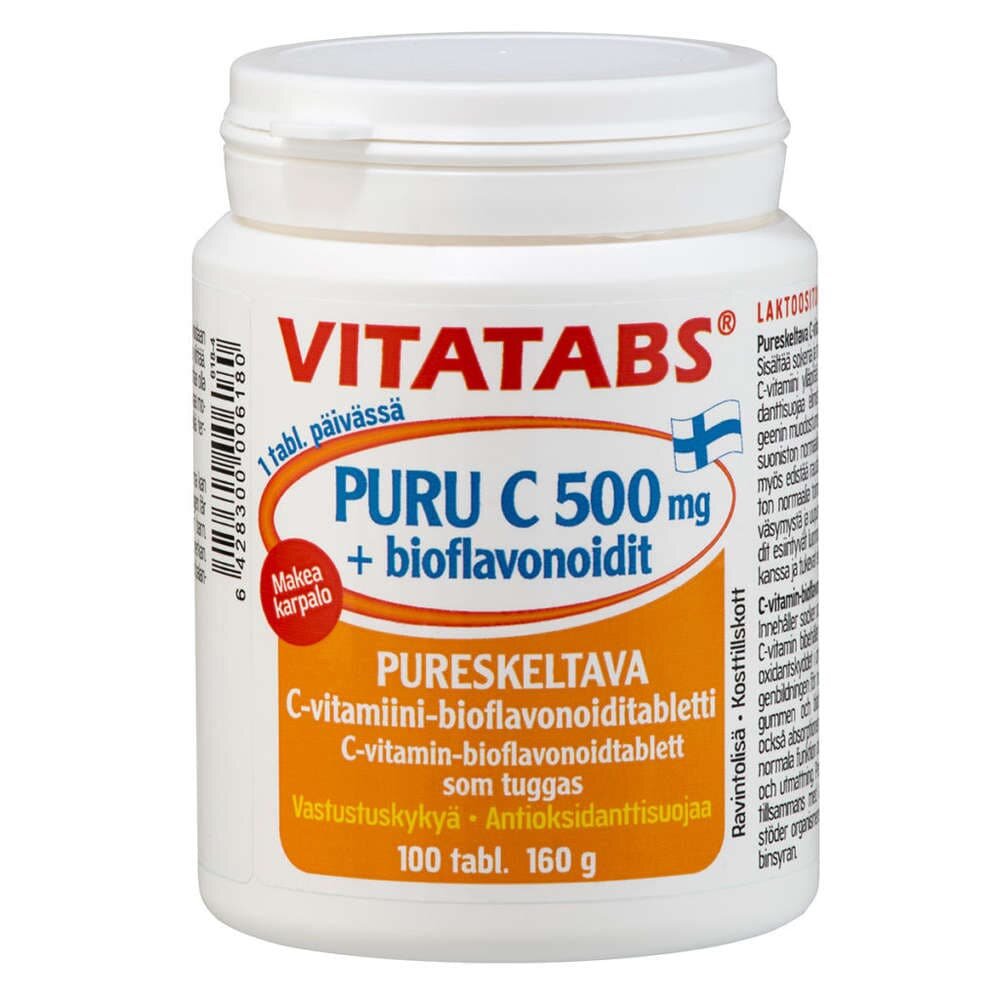 Vitatabs Puru C 500 mg + bioflavonoidit, purutabletti