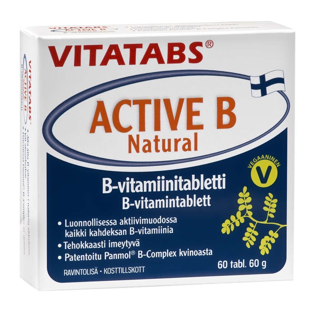 Vitatabs Active B Natural 60 tabl, b-vitamiinitabletti