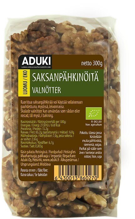 Saksanpähkinä, luomu