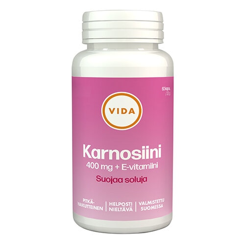 Vida Karnosiini+ E-vitamiini pitkävaikutteinen 60kaps.