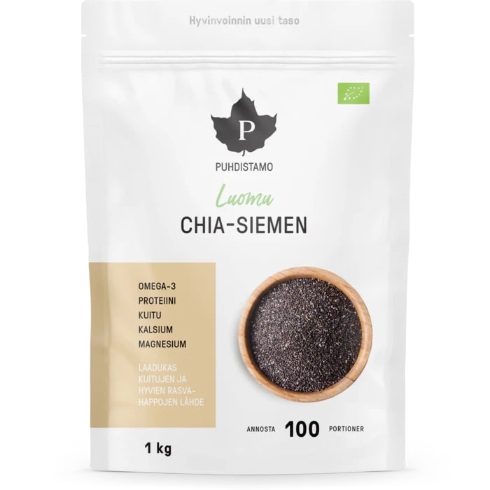 Puhdistamo Luomu Chia-siemenet 1 kg