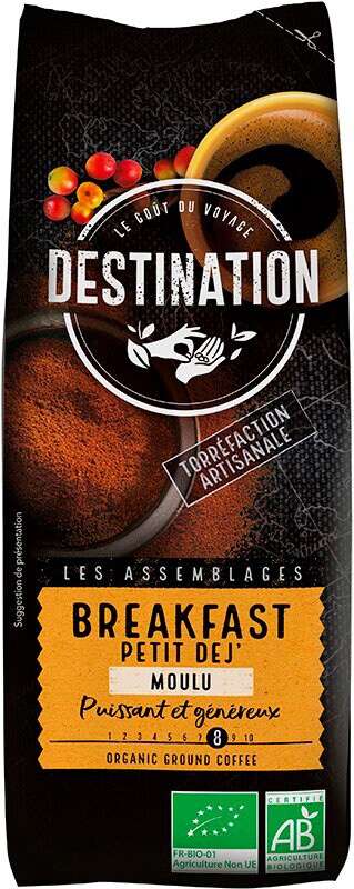 Destination Breakfast -suodatinkahvi, luomu, 250 g