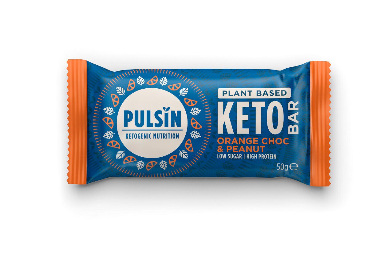 Pulsin Appelsiinisuklaa & maapähkinä, keto-proteiinipatukka