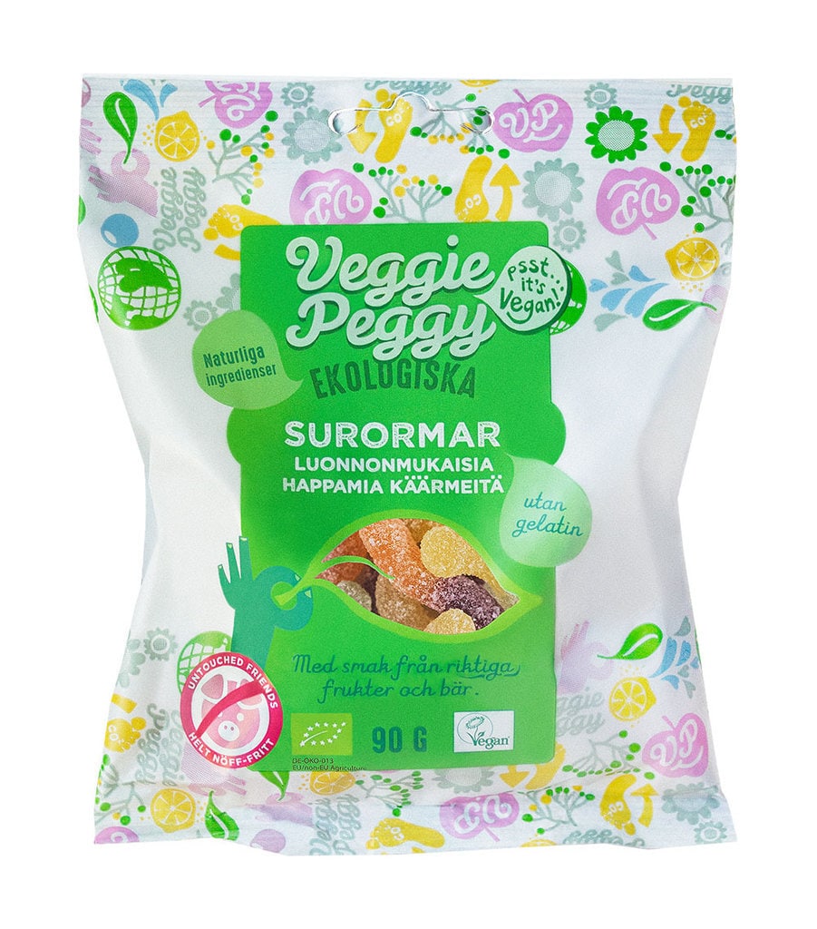 Veggie Peggy kirpeät käärmeet luomu 90g