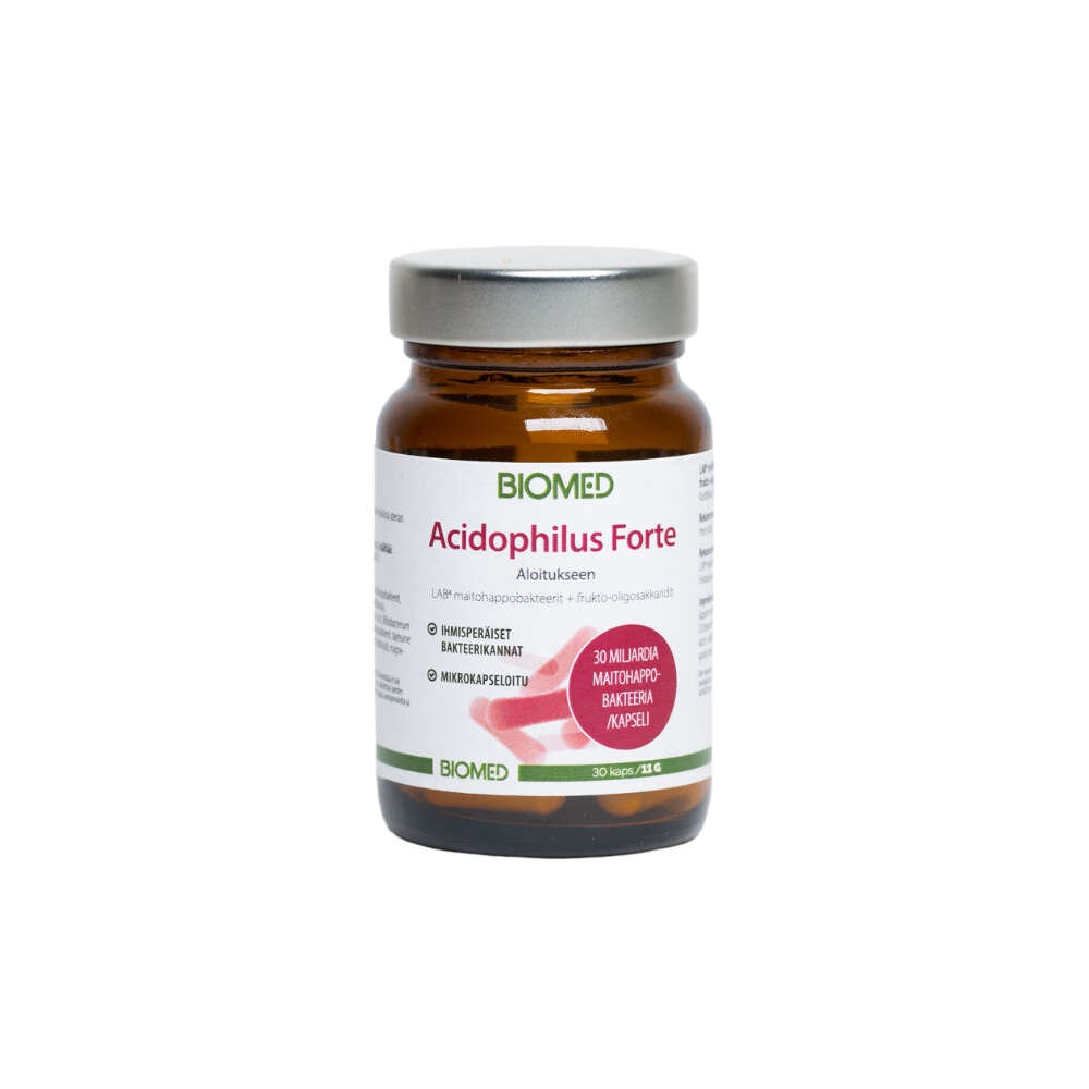 Biomed Acidophilus Forte maitohappobakteerit 30 kaps