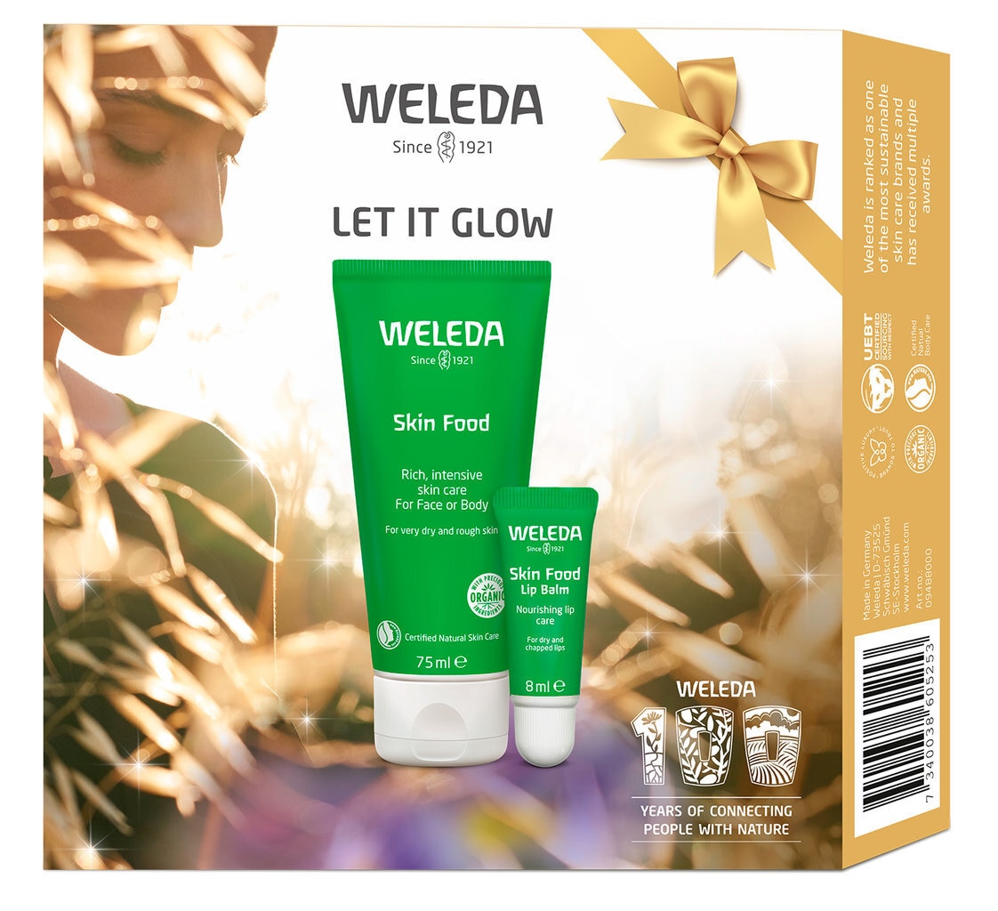Weleda Let It Glow lahjapakkaus: Skin Food ja Lip Balm