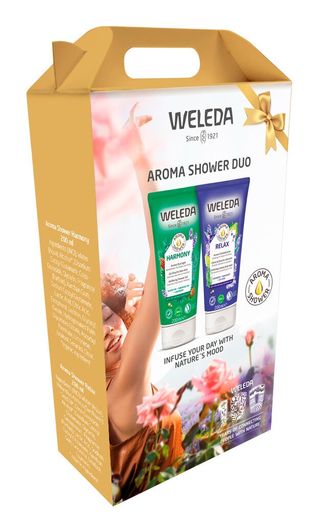 Weleda Aroma Shower Duo: Harmony ja Relax -lahjapakkaus 